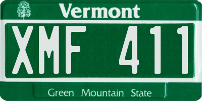 VT license plate XMF411
