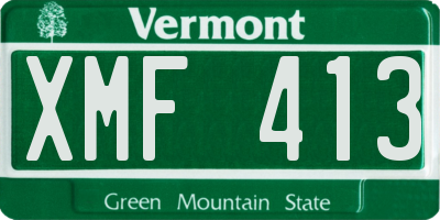 VT license plate XMF413