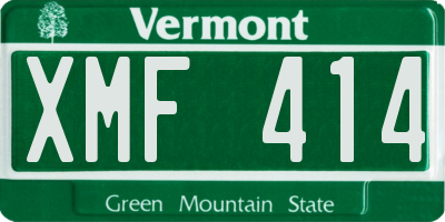 VT license plate XMF414