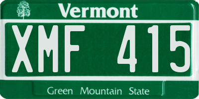 VT license plate XMF415