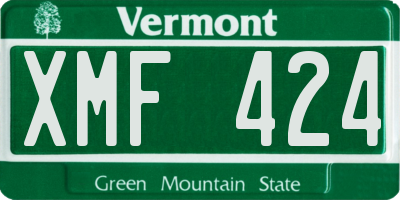 VT license plate XMF424