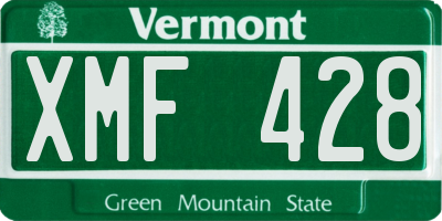 VT license plate XMF428
