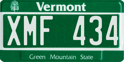 VT license plate XMF434