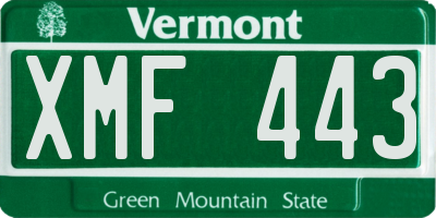 VT license plate XMF443