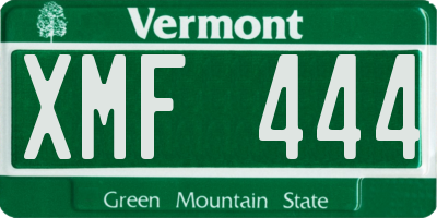 VT license plate XMF444