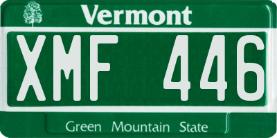 VT license plate XMF446