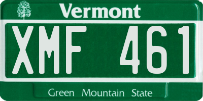 VT license plate XMF461