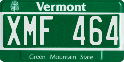 VT license plate XMF464