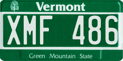 VT license plate XMF486
