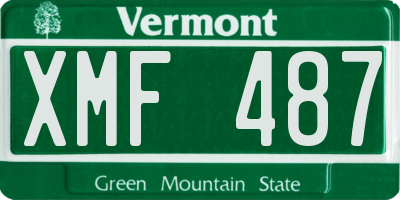 VT license plate XMF487