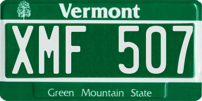 VT license plate XMF507