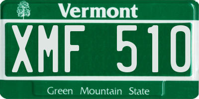 VT license plate XMF510