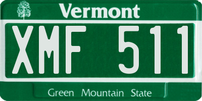 VT license plate XMF511