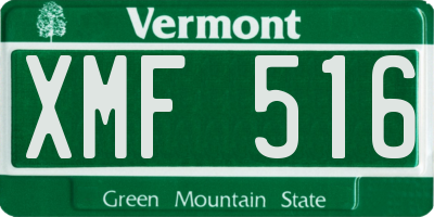 VT license plate XMF516