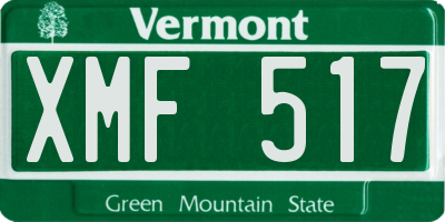 VT license plate XMF517