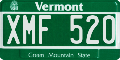 VT license plate XMF520