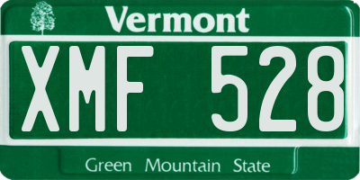 VT license plate XMF528
