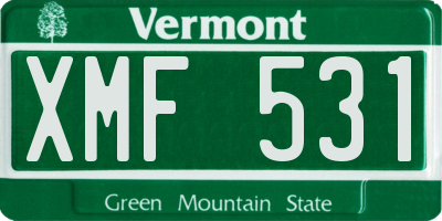 VT license plate XMF531