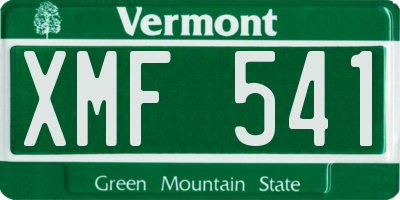 VT license plate XMF541