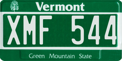 VT license plate XMF544