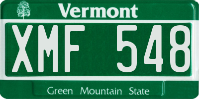 VT license plate XMF548