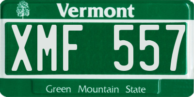 VT license plate XMF557