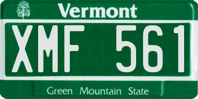 VT license plate XMF561