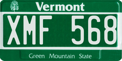 VT license plate XMF568