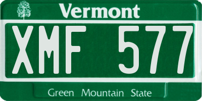 VT license plate XMF577