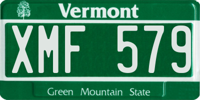 VT license plate XMF579