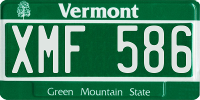 VT license plate XMF586