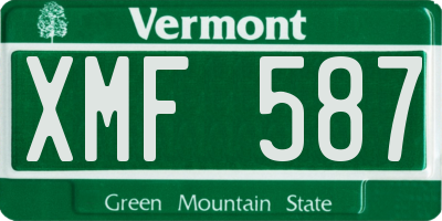VT license plate XMF587