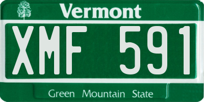 VT license plate XMF591