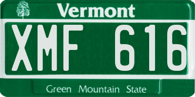 VT license plate XMF616