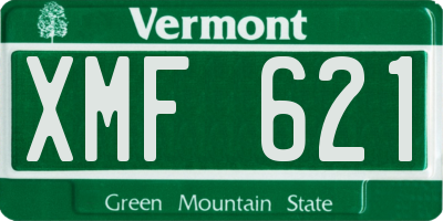 VT license plate XMF621