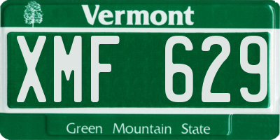 VT license plate XMF629