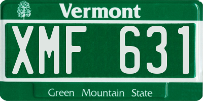 VT license plate XMF631