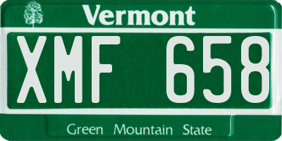 VT license plate XMF658