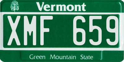 VT license plate XMF659