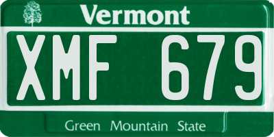 VT license plate XMF679