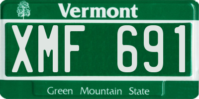 VT license plate XMF691