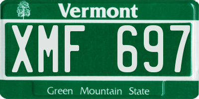 VT license plate XMF697