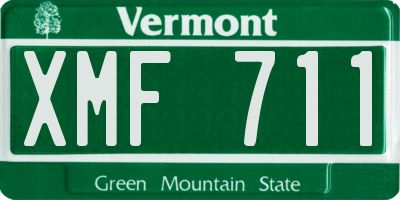 VT license plate XMF711