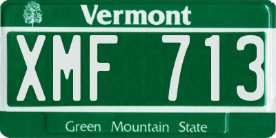 VT license plate XMF713