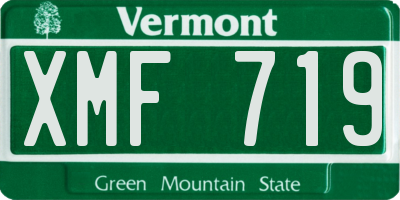 VT license plate XMF719