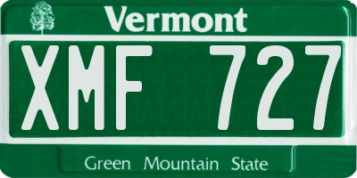 VT license plate XMF727