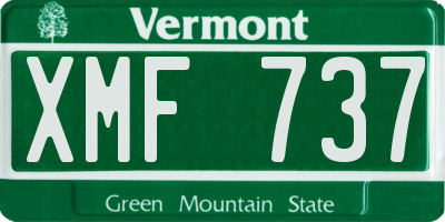 VT license plate XMF737