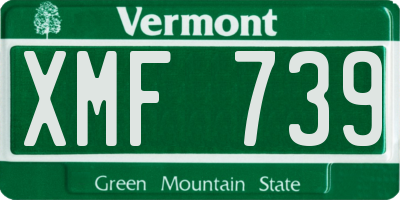 VT license plate XMF739