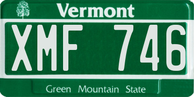 VT license plate XMF746