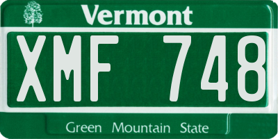 VT license plate XMF748